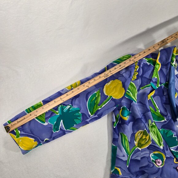 Vintage CARLISLE 80's STUNNING Silk Multicolor Set of Blouse & Blazer Size 14. - Picture 13 of 17
